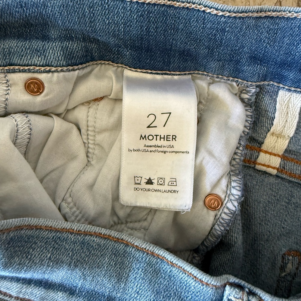 MOTHER The Insider Crop Fray Liar Liar Flame Jeans - Picture 8 of 13